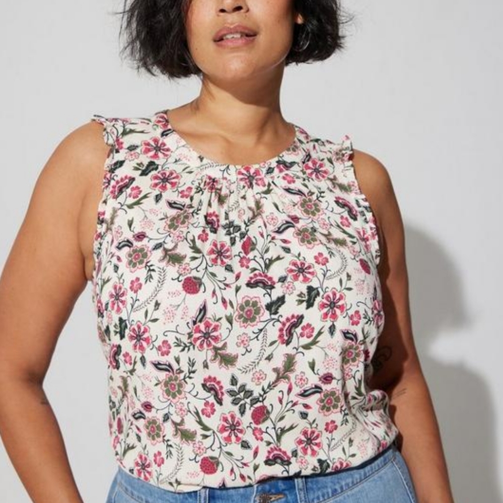 Torrid Floral Sleeveless Blouse (Plus Size - 0X)